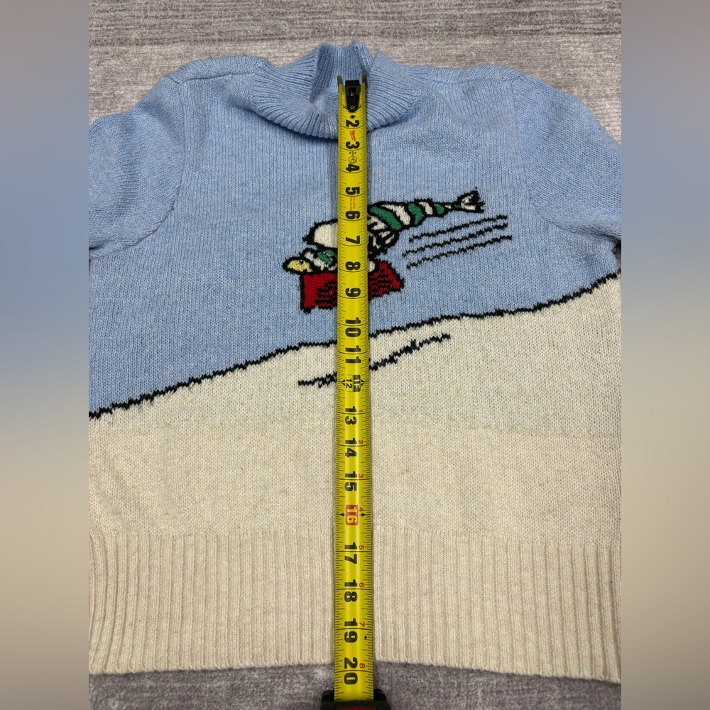 American Eagle Snoopy Mock Neck Sweater Women’s M Blue - Picture 5 of 10